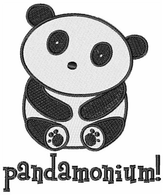 Pandamonium Machine Embroidery Design