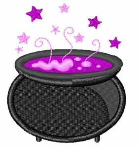 Picture of Witch Cauldron Machine Embroidery Design