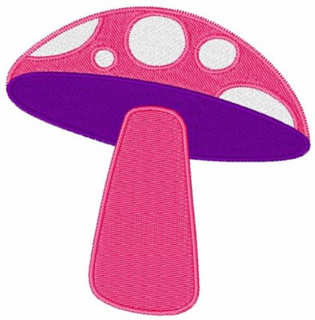 Picture of Polka Dot Mushroom Machine Embroidery Design
