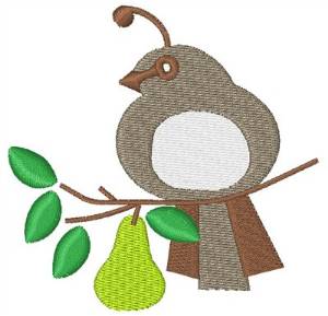 Picture of Partridge In Pear Tree Machine Embroidery Design