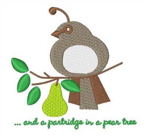 Picture of A Partridge Machine Embroidery Design