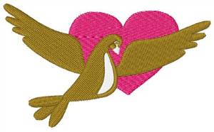Picture of Two Turtle Doves Machine Embroidery Design