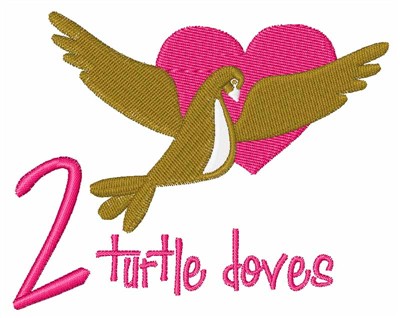 Turtle Doves Machine Embroidery Design