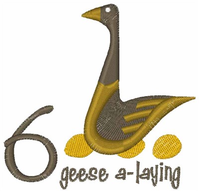 Geese A-Laying Machine Embroidery Design