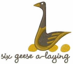 Picture of Geese A-Laying Machine Embroidery Design