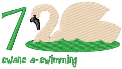 Swans A-Swimming Machine Embroidery Design