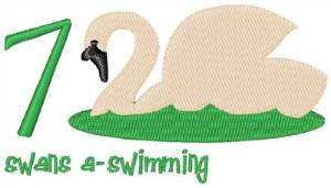 Picture of Swans A-Swimming Machine Embroidery Design