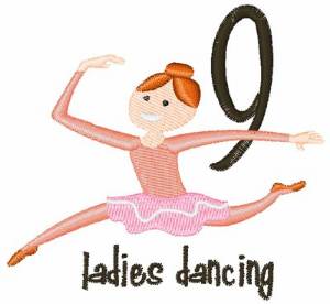 Picture of Xmas Ladies Dancing Machine Embroidery Design