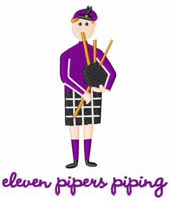 Pipers Piping Machine Embroidery Design
