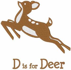 Picture of D Is For Deer Machine Embroidery Design