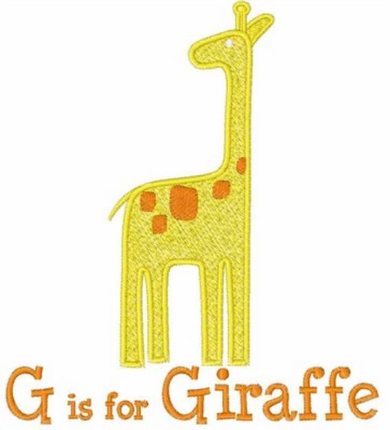 Picture of G Is For Giraffe Machine Embroidery Design