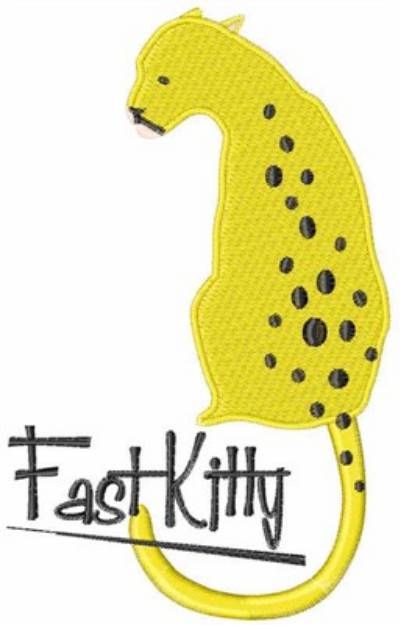 Picture of Fast Kitty Machine Embroidery Design