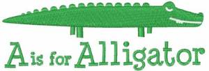 Picture of A Is For Alligator Machine Embroidery Design