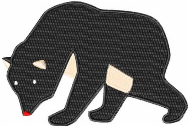 Picture of Black Bear Machine Embroidery Design
