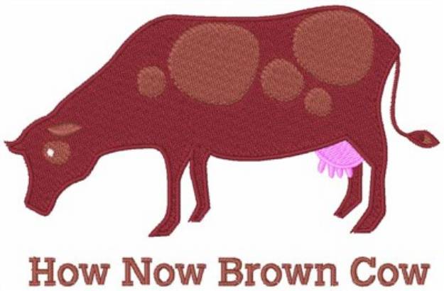 Picture of How Now Brown Cow Machine Embroidery Design