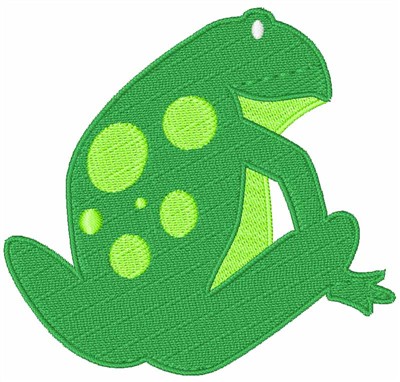 Green Frog Machine Embroidery Design