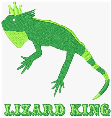 Lizard King Machine Embroidery Design