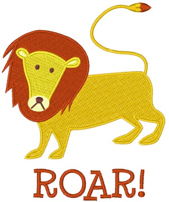 Lion Roar Machine Embroidery Design