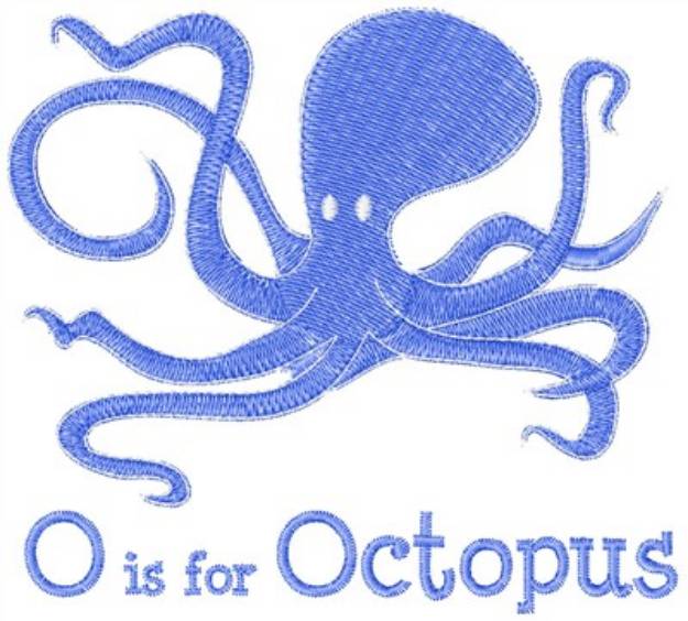 Picture of O Is For Octopus Machine Embroidery Design