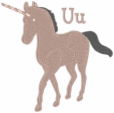 U For Unicorn Machine Embroidery Design