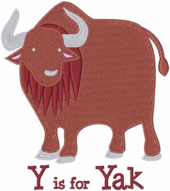 Picture of Y Is For Yak Machine Embroidery Design