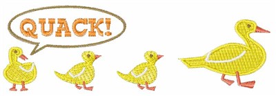 Duck Quack Machine Embroidery Design