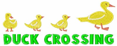 Duck Crossing Machine Embroidery Design