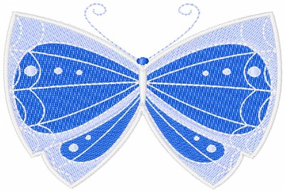 Blue Butterfly Machine Embroidery Design