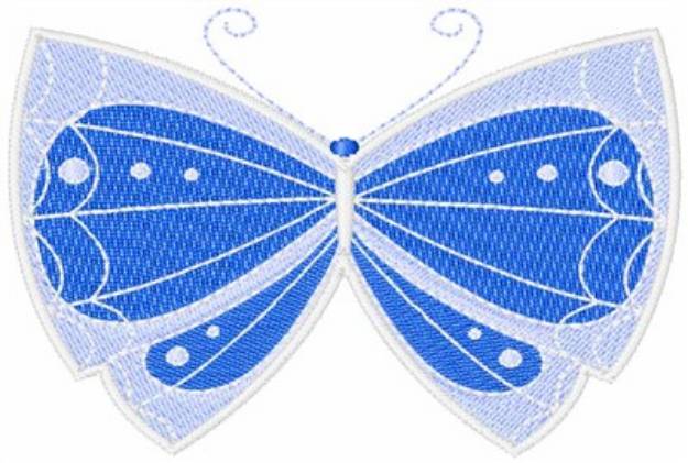 Picture of Blue Butterfly Machine Embroidery Design