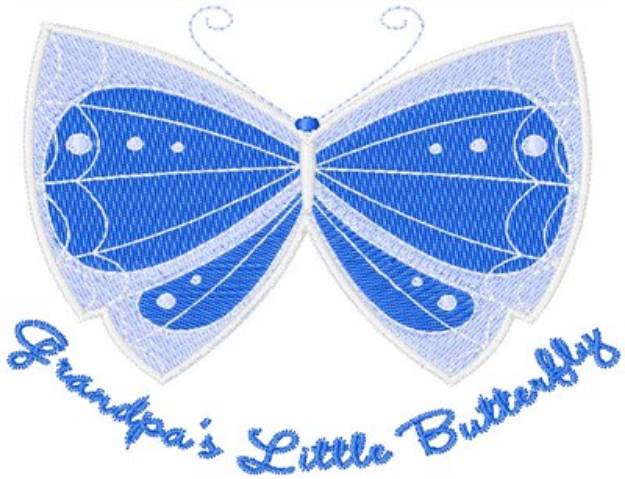 Picture of Grandpas Little Butterfly Machine Embroidery Design