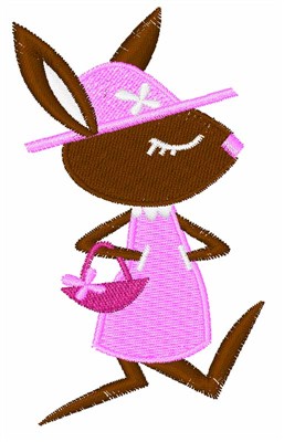 Girl Bunny Machine Embroidery Design