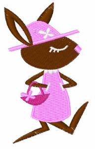 Picture of Girl Bunny Machine Embroidery Design
