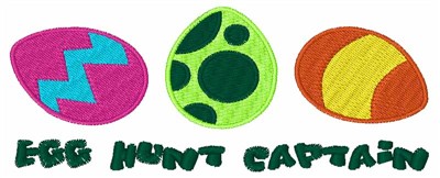 Egg Hunt Captain Machine Embroidery Design