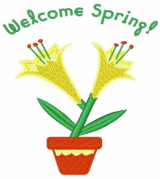 Picture of Welcome Spring Machine Embroidery Design