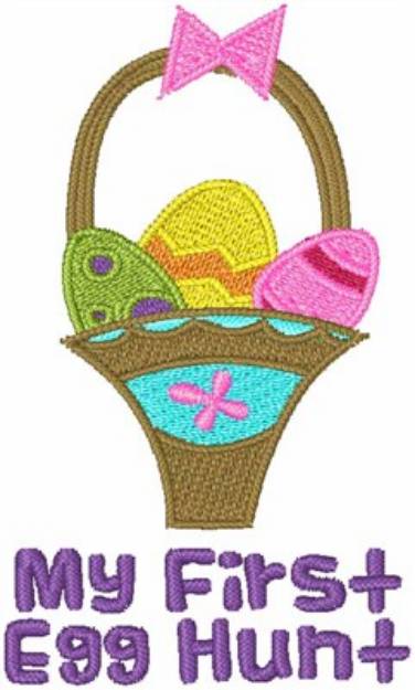 Picture of First Egg Hunt Machine Embroidery Design