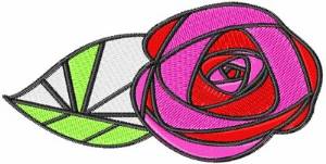 Picture of Glass Rose Machine Embroidery Design