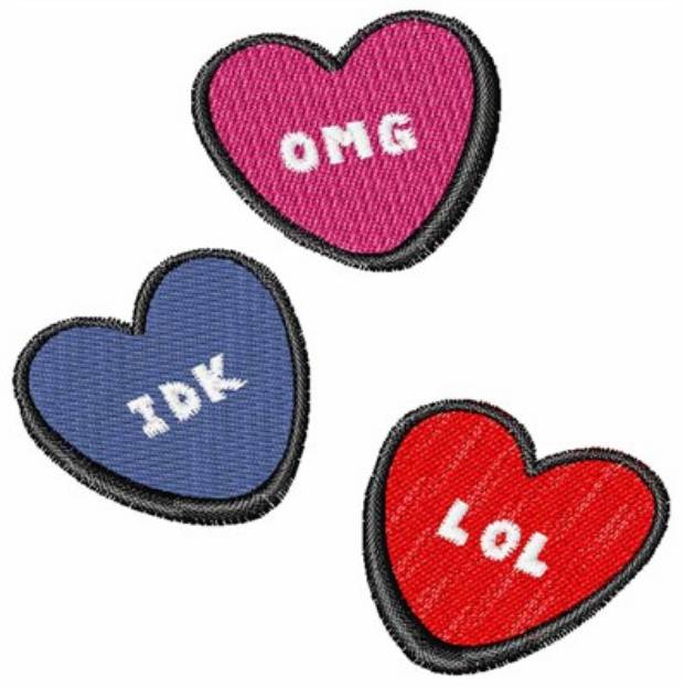 Picture of Valentines Hearts Machine Embroidery Design