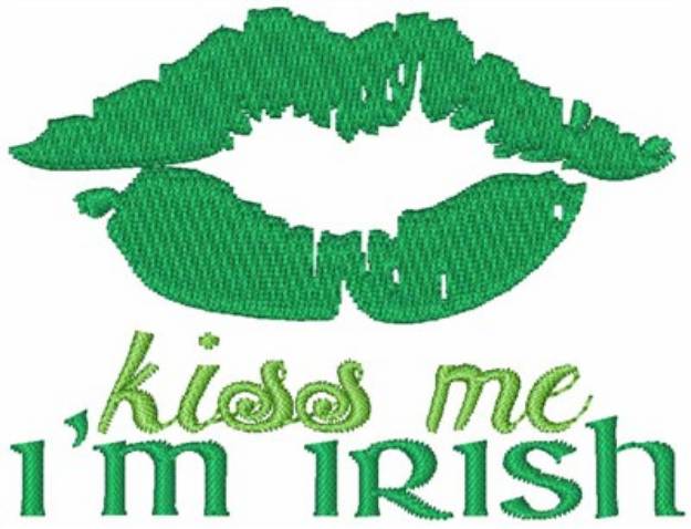 Picture of Kiss Me Im Irish Machine Embroidery Design
