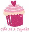 Picture of Cute As A Cupcake Machine Embroidery Design