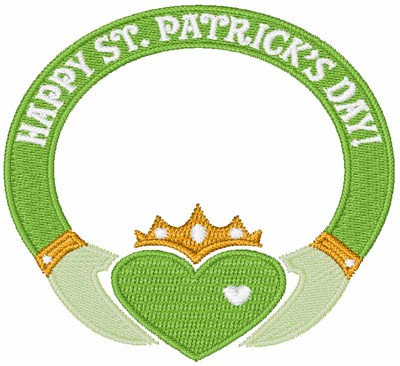St. Patricks Day Ring Machine Embroidery Design