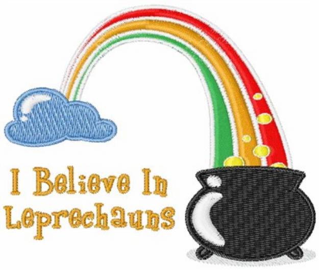Picture of Believe In Leprechauns Machine Embroidery Design