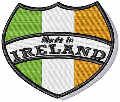 Made In Ireland Crest Machine Embroidery Design