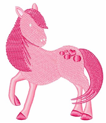 Pink Pony Machine Embroidery Design
