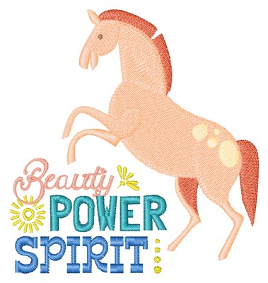 Beauty Pony Machine Embroidery Design