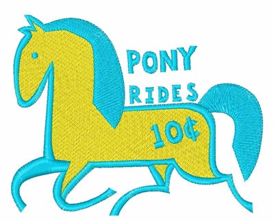 Pony Rides Machine Embroidery Design