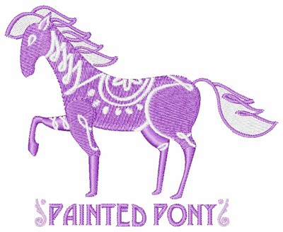 Painted Pony Machine Embroidery Design