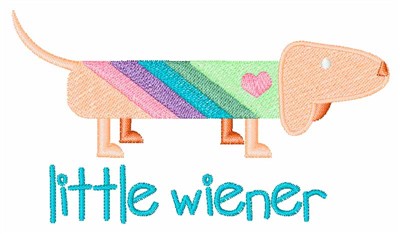 Little Wiener  Machine Embroidery Design