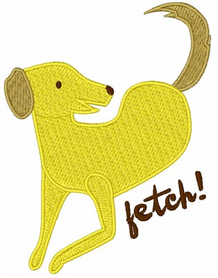 Fetch Retriever Machine Embroidery Design