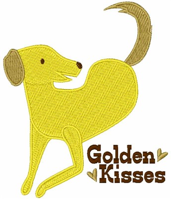 Golden Kisses Machine Embroidery Design