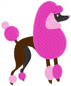 Picture of Pink Poodle Machine Embroidery Design